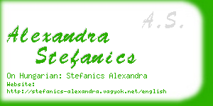 alexandra stefanics business card